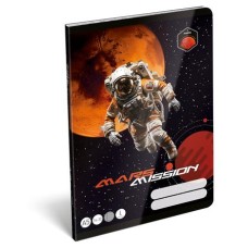 Füzet, tűzött, A5, vonalas, 32 lap, 1. osztály, LIZZYSULI, "Mars Mission","14-32"