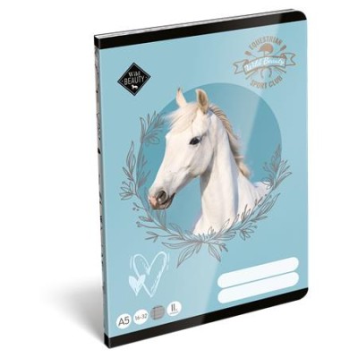Füzet, tűzött, A5, vonalas, 32 lap, 2. osztály, LIZZYSULI, "Wild Beauty, Sport Club","16-32"