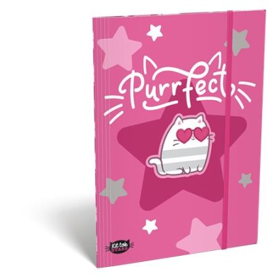 Gumis mappa, karton, A5, LIZZYSULI, "Kit tok Stars Purrfect"