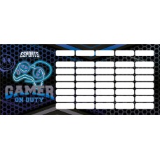 Órarend, tolltartóhoz, kétoldalas, LIZZYSULI, "Esport Gamer on Duty"