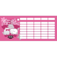 Órarend, tolltartóhoz, kétoldalas, LIZZYSULI, "Kit tok Stars Purrfect"