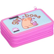 Tolltartó, 3 emeletes, cipzáras, LIZZYSULI, "Lollipop Capybara"