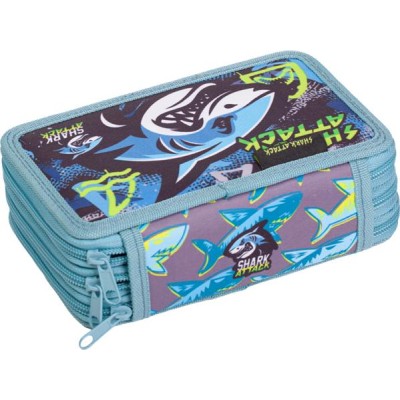 Tolltartó, 3 emeletes, cipzáras, LIZZYSULI, "Shark Attack"