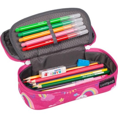 Tolltartó, cipzáras, LIZZYSULI, "Komfort", "Lollipop Rainbow"