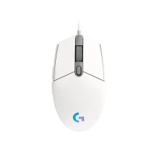 Egér, vezetékes, optikai, USB, gaming, LOGITECH, "G102 Prodigy", fehér