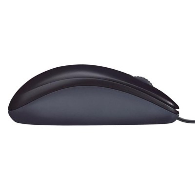 Egér, vezetékes, optikai, normál méret, USB, LOGITECH "M90", sötétszürke
