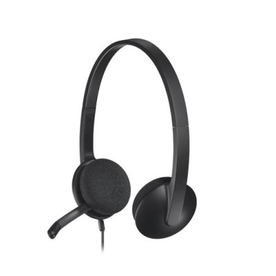 Fejhallgató, mikrofonnal, USB csatlakozás, LOGITECH "H340"