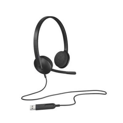 Fejhallgató, mikrofonnal, USB csatlakozás, LOGITECH "H340"