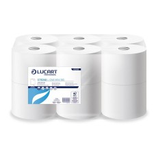 Toalettpapír, 2 rétegű, 12 tekercses, LUCART "Strong L-One mini 180", hófehér