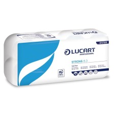 Toalettpapír, 3 rétegű, kistekercses, 8 tekercses, LUCART "Strong 8.3", fehér