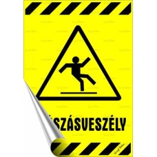 Információs matrica, 25x17,5 cm, "Csúszásveszély"