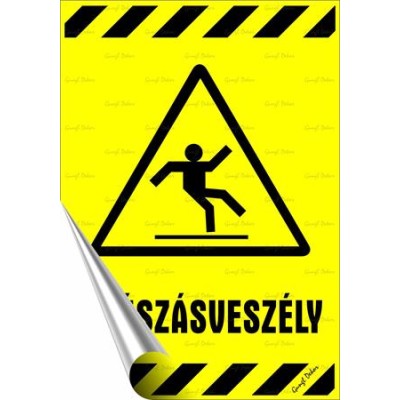 Információs matrica, 25x17,5 cm, "Csúszásveszély"