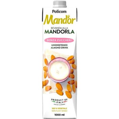 Növényi ital, cukormentes, dobozos, 1 l, MAND`OR "Prémium", mandula