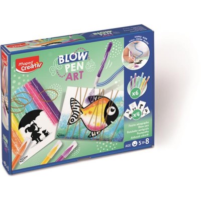 Fújós filctoll készlet, MAPED CREATIV, "Blow pen Art", pop