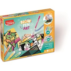 Fújós filctoll készlet, csíkozás, MAPED CREATIV "Blow pen Art"