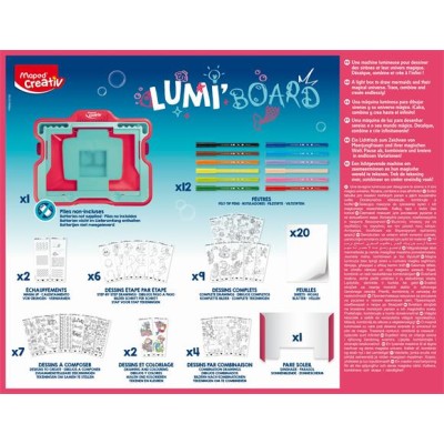 Kreatív készségfejlesztő rajzkészlet, MAPED CREATIV "Lumi Board Hableány"