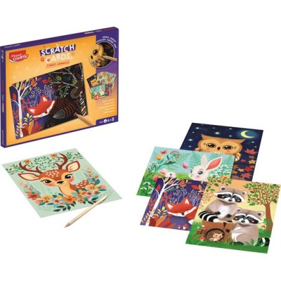 Képkarcoló készlet, erdei állatok, MAPED CREATIV "Scratch Cards"