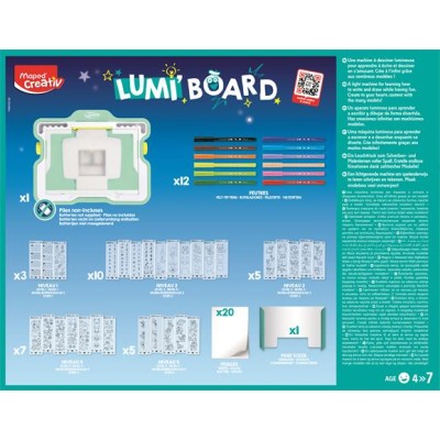 Kreatív készségfejlesztő rajzkészlet, MAPED CREATIV "Lumi Board"