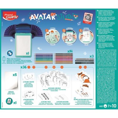 Kreatív rajzkészlet kiegészítőkkel, MAPED CREATIV "Avatar Studio"