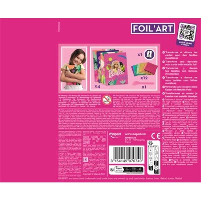 Fóliás képkészítő készlet, MAPED CREATIV "Barbie Foil`Art"