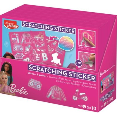 Képkarcoló matricás készlet, MAPED CREATIV "Barbie Scratching"