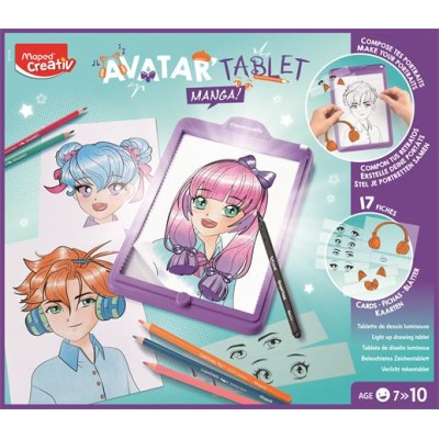Kreatív készségfejlesztő rajzkészlet, MAPED CREATIV "Avatar Tablet Manga"