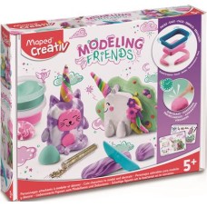 Modellező gyurmakészlet, levegőre száradó, mágikus, MAPED CREATIV "Modeling Friends Magical"