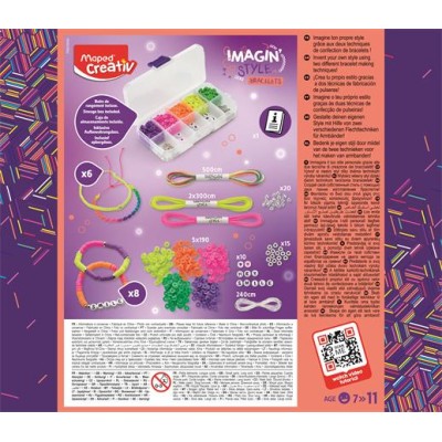 Karkötő készítő készlet, MAPED CREATIV, "Imagin` Style", neon