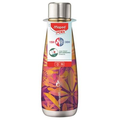 Termosz, duplafalú, 500 ml, rozsdamentes acél, MAPED PICNIK "Concept Adult", napvirág