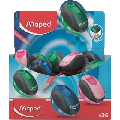 Hegyező display, egylyukú, tartályos, MAPED "Clean", vegyes színek