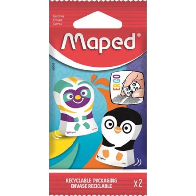 Radír, vegyes minták, MAPED "Ergo Fun Multicolor"