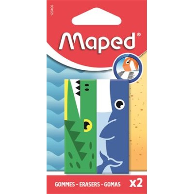 Radír, állatos, MAPED „Animals”, vegyes minták, 2 db