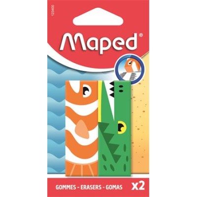 Radír, állatos, MAPED „Animals”, vegyes minták, 2 db