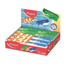 Radír display, állatos, MAPED „Animals”, vegyes minták