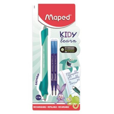 Írástanuló rollertoll, utántöltővel, 0,7 mm, radírozható, MAPED "KIDY Learn MAGIC", vegyes minták