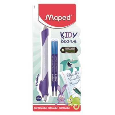 Írástanuló rollertoll, utántöltővel, 0,7 mm, radírozható, MAPED "KIDY Learn MAGIC", vegyes minták