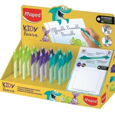 Írástanuló rollertoll display, 0,7 mm, radírozható, MAPED "KIDY Learn MAGIC", vegyes színek