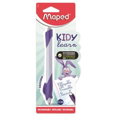Írástanuló rollertoll, 0,7 mm, radírozható, MAPED "KIDY Learn MAGIC", nyuszi, lila