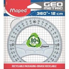 Szögmérő, műanyag, 360°, MAPED "Geometric"