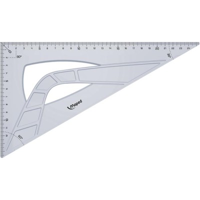 Háromszög vonalzó, műanyag, 60°, 26 cm, MAPED "Geometric"