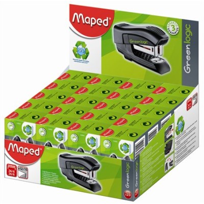 Tűzőgép, 24/6, 26/6, 12 lap, MAPED "Greenlogic Mini" Tűzőgép, 24/6, 26/6, 12 lap, MAPED "Greenlogic Mini"