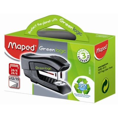 Tűzőgép, 24/6, 26/6, 12 lap, MAPED "Greenlogic Mini" Tűzőgép, 24/6, 26/6, 12 lap, MAPED "Greenlogic Mini"