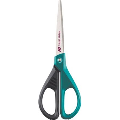 Olló, irodai, 17 cm, MAPED "Essentials Green Deco", vegyes színek