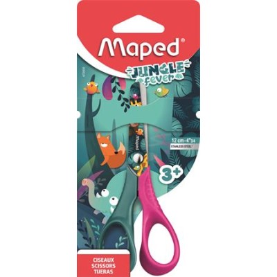 Olló, óvodai, 12 cm, MAPED "Jungle Fever Vivo", vegyes színek Olló, óvodai, 12 cm, MAPED "Jungle Fever Vivo", vegyes színek