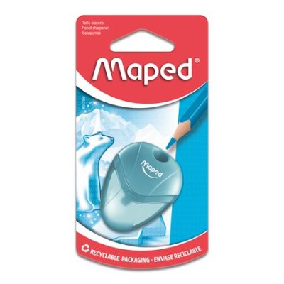 Hegyező, egylyukú, tartályos, MAPED "I-Gloo", vegyes színek