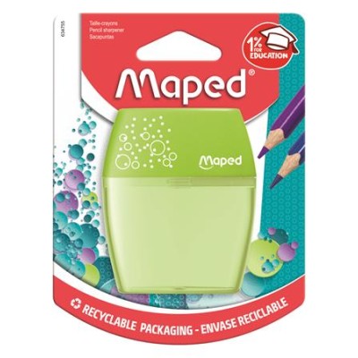 Hegyező, kétlyukú, tartályos, MAPED "Shaker", vegyes színek