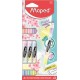 Szövegkiemelő készlet, 1-5 mm, kétvégű, MAPED "Fluo Peps Duo", 6 különböző pasztell szín