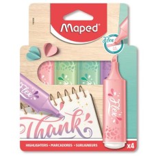 Szövegkiemelő készlet, 1-5 mm, MAPED "Fluo Peps Flex Pastel", pasztell szín, vegyes készletek