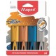 Szövegkiemelő készlet, 1-5 mm, MAPED "Glitter Fluo Peps", 4 különböző metálfényű szín