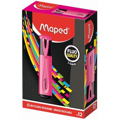 Szövegkiemelő, 1-5 mm, MAPED "Fluo Peps Classic", rózsaszín